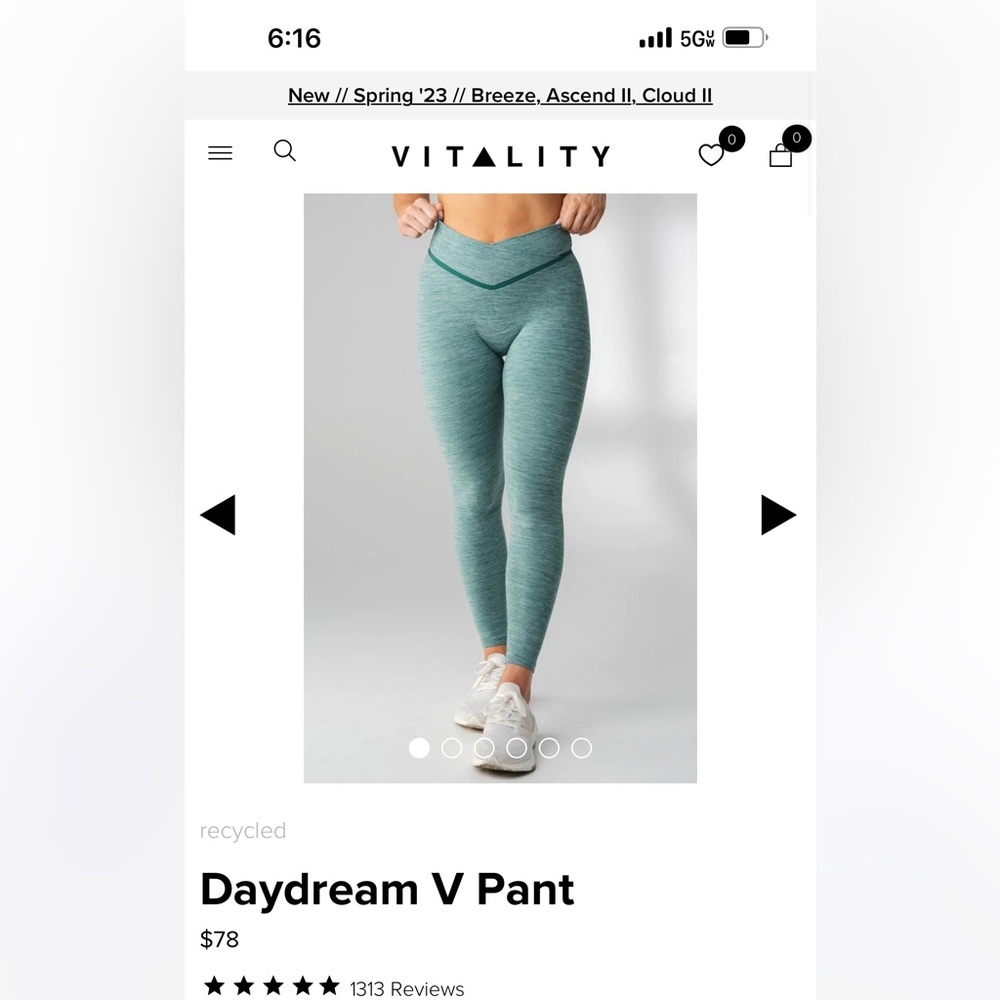 Like new Vitality leggings size small. Evergreen.